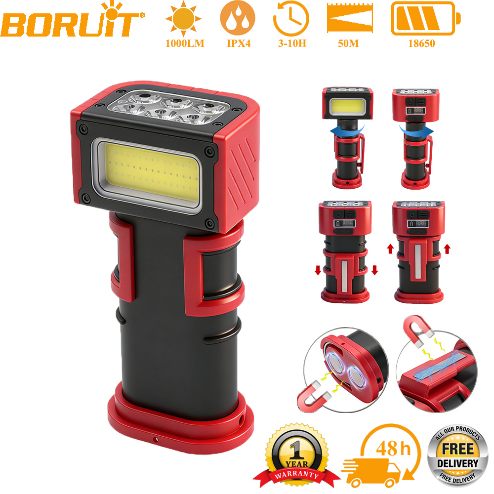 Fishing Equipment Carp - BORUiT COB LED Arbeitsleuchte 1000LM Typ-C