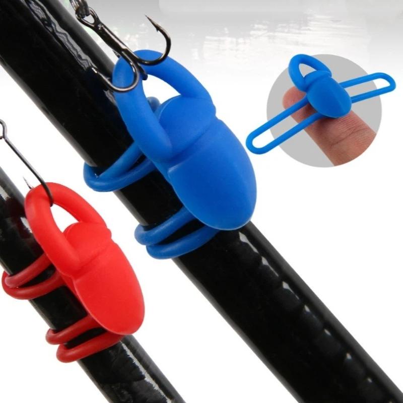 Ice Fishing Tip Up - 2026 5 Stück/Beutel Hochelastischer Silikon-Angelhakenhalter Rutschfest