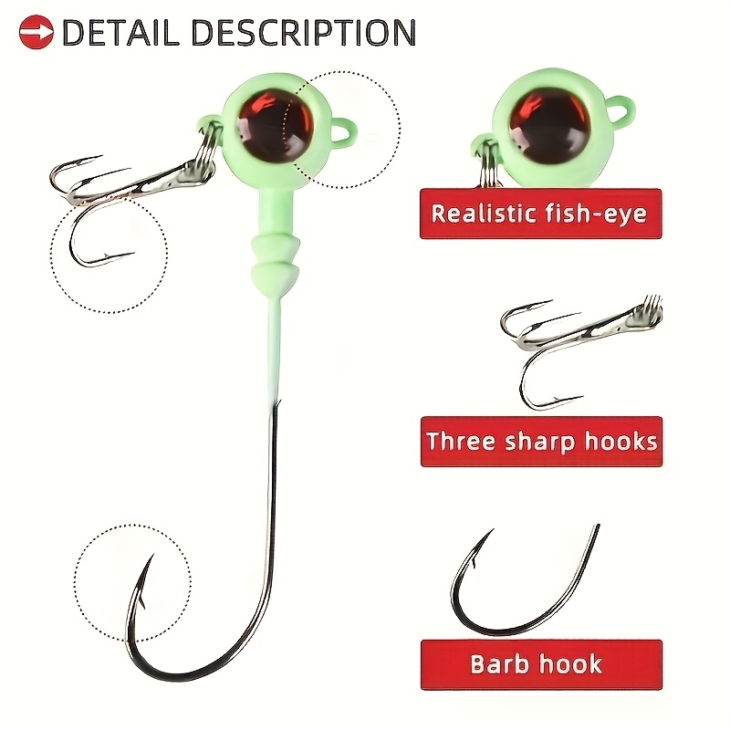 5 Stück Doppelhaken-Jigköpfe,  – Fishing Equipment Carp Bewertung und Preis
