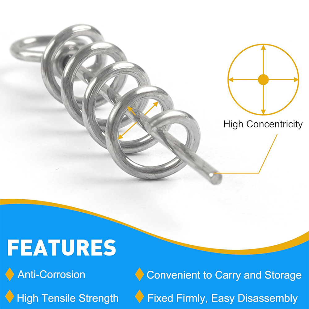 50Pcs Frühling Twist Lock Ange – Fishing Equipment Carp Bewertung und Preis